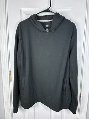 FRYE Mens Donegal Waffle Knit Pullover Hoodie Large